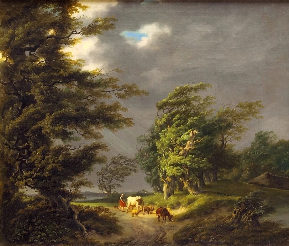 1763-Hermanus van Brussel - Paesaggio con tempo tempestoso, 1794